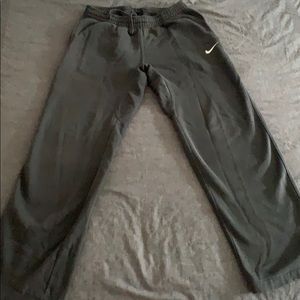 Nike grey wide leg sweatpants